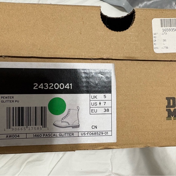 Dr. Martens Glitter Silver Boots - Picture 6 of 6